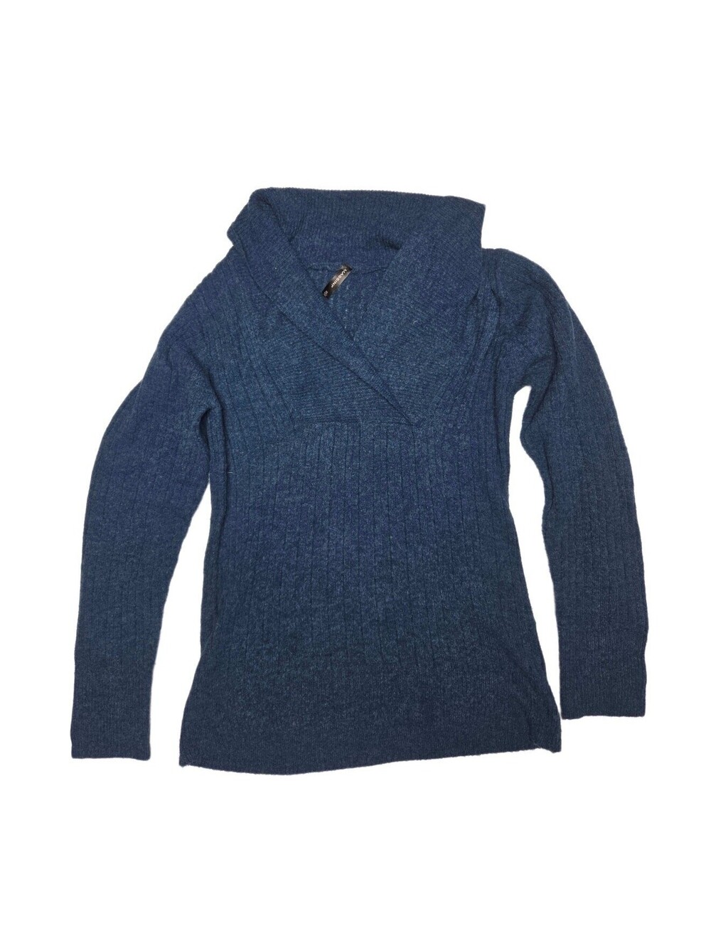 Massini Women Blue Heather Cowl Neck Long Sleeve Knit Sweater Size XL